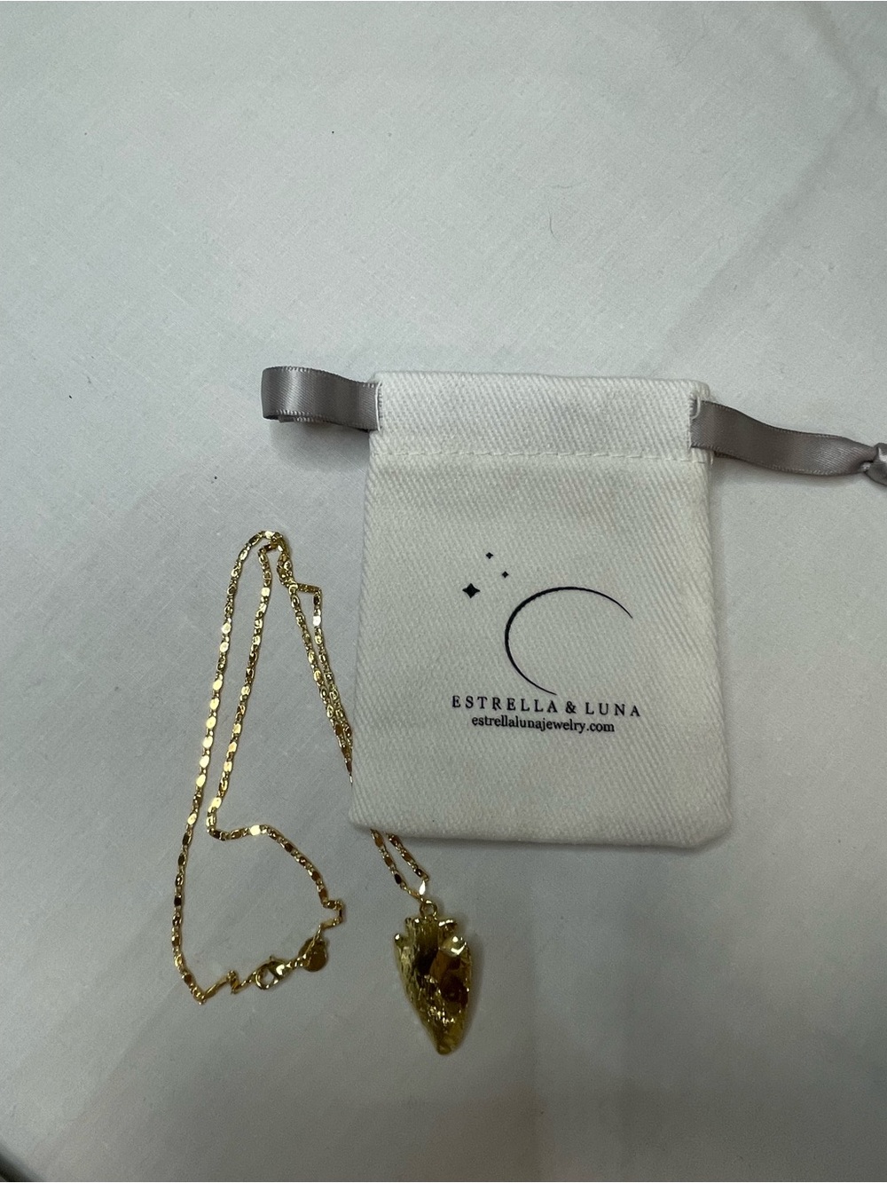 NWT Estrella & Luna 18" Gold Arrowhead Charm Necklace